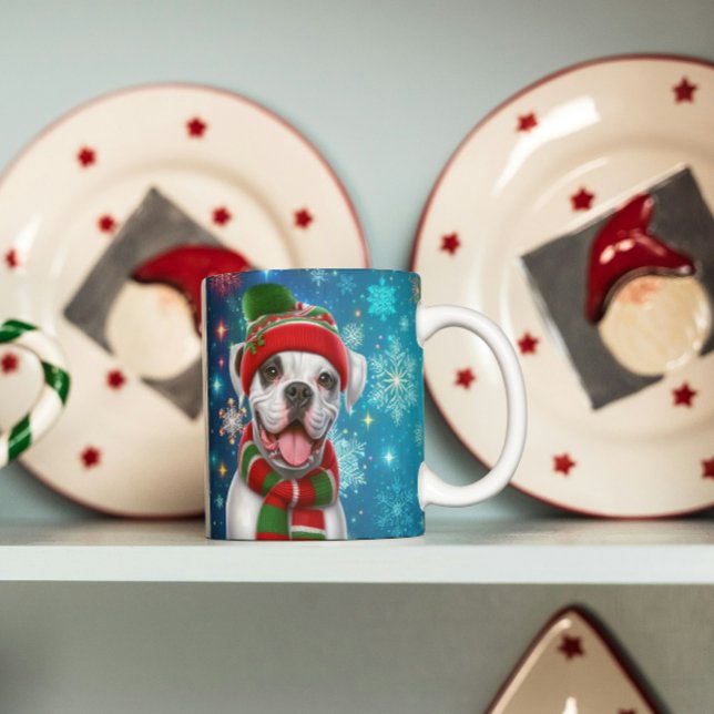 Boxer Dog Happy Howlidays ! Kaffeetasse (Von Creator hochgeladen)