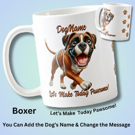 Boxer - Dog hinzufügen, Text ändern Kaffeetasse