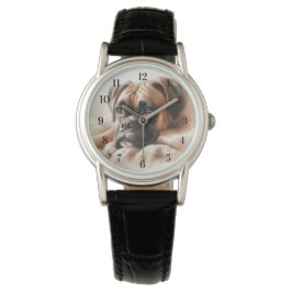 Boxer Dog in einer serenen Pose Armbanduhr