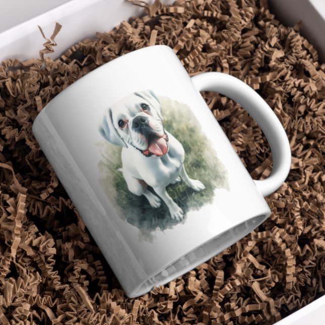Boxer Dog in Wasserfarbe Kaffeetasse (Von Creator hochgeladen)