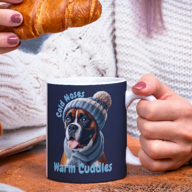 Boxer Dog Kalte Nasen, warme Kuddel Kaffeetasse (Von Creator hochgeladen)