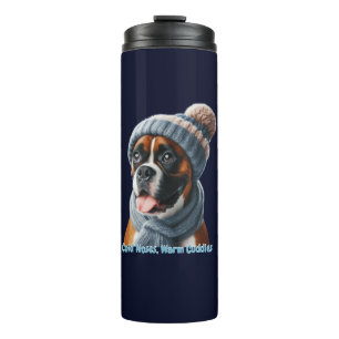 Boxer Dog Kalte Nasen, warme Kuddel Thermosbecher