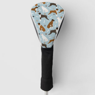 Boxer Dog Knochen und Paws Golf Headcover