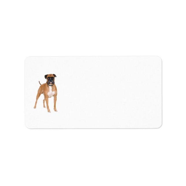 Boxer Dog Labels Adressaufkleber (Vorne)