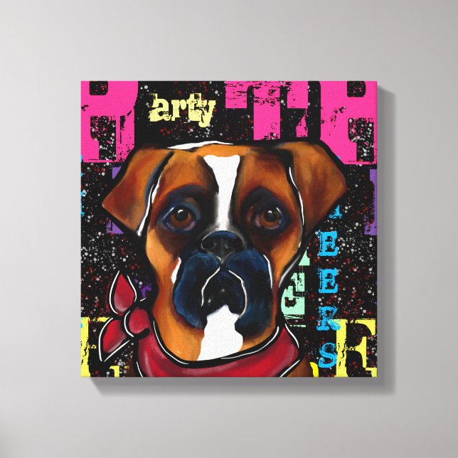 Boxer Dog Leinwanddruck (Vorderseite)