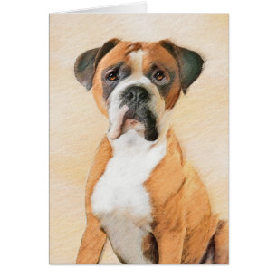 Boxer Dog Malerei unzugeschnittene ursprüngliche T