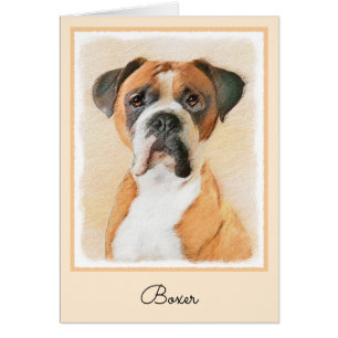Boxer Dog Malerei unzugeschnittene ursprüngliche T