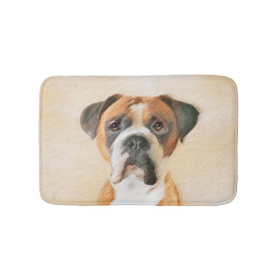 Boxer Dog Malerei unzugeschnittene ursprüngliche T Badematte