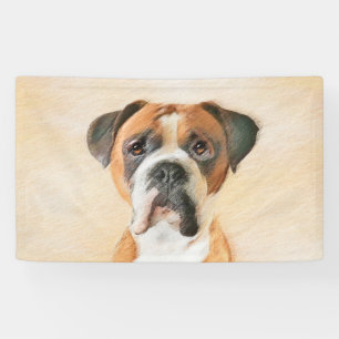 Boxer Dog Malerei unzugeschnittene ursprüngliche T Banner