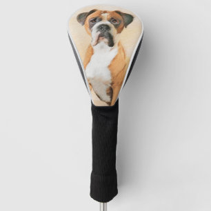 Boxer Dog Malerei unzugeschnittene ursprüngliche T Golf Headcover