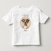 Boxer Dog Malerei unzugeschnittene ursprüngliche T