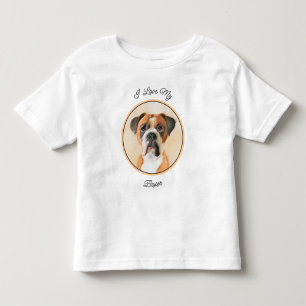 Boxer Dog Malerei unzugeschnittene ursprüngliche T Kleinkind T-shirt
