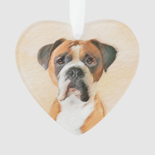 Boxer Dog Malerei unzugeschnittene ursprüngliche T Ornament