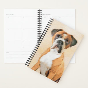 Boxer Dog Malerei unzugeschnittene ursprüngliche T Planer