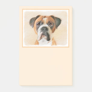 Boxer Dog Malerei unzugeschnittene ursprüngliche T Post-it Klebezettel