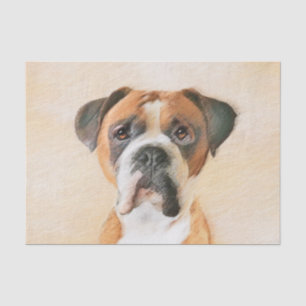 Boxer Dog Malerei unzugeschnittene ursprüngliche T Seidenpapier