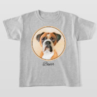 Boxer Dog Malerei unzugeschnittene ursprüngliche T