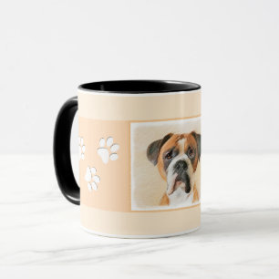 Boxer Dog Malerei unzugeschnittene ursprüngliche T Tasse