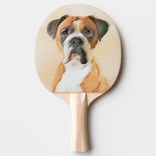 Boxer Dog Malerei unzugeschnittene ursprüngliche T Tischtennis Schläger