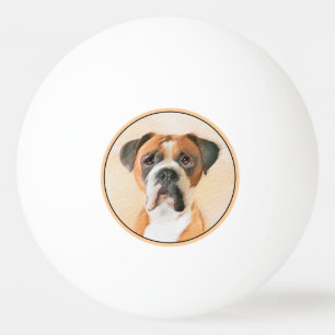 Boxer Dog Malerei unzugeschnittene ursprüngliche T Tischtennisball