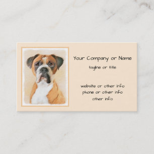 Boxer Dog Malerei unzugeschnittene ursprüngliche T Visitenkarte