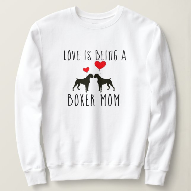 Boxer Dog Mama Shirts - Liebe ist ein Boxer Dog (Design vorne)