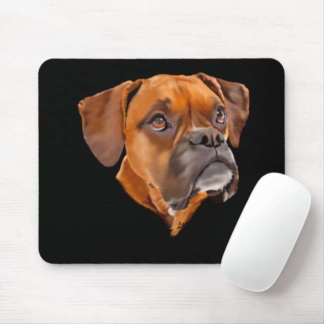 Boxer Dog Mousepad (Mit Mouse)