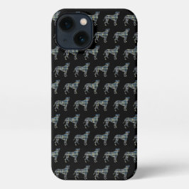 Boxer Dog Niedliche Silhouette Raster Black iPhone Hülle