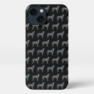 Boxer Dog Niedliche Silhouette Raster Black iPhone Hülle