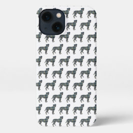 Boxer Dog Niedliche Silhouette Raster White iPhone Hülle