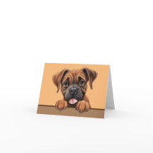 Boxer Dog Notecard oder Dankeschön Karte