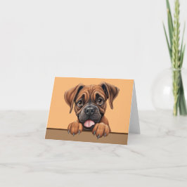 Boxer Dog Notecard oder Dankeschön Karte