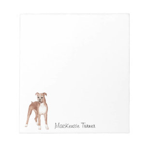Boxer Dog Notepad Benutzerdefiniert Wasserfarb Notizblock