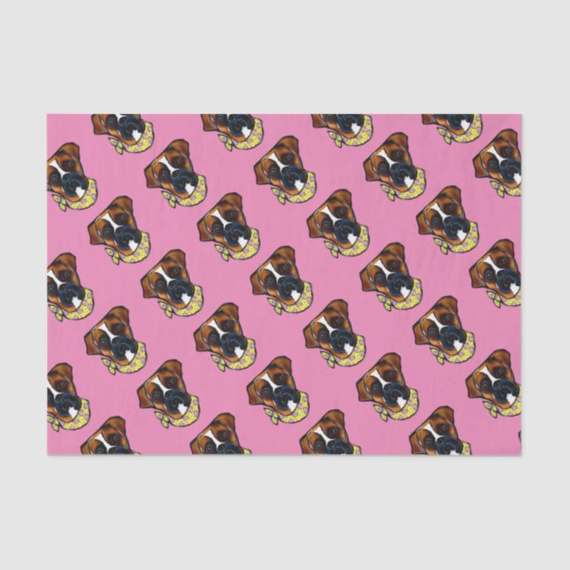 Boxer Dog Oaster Seidenpapier (Vorderseite)