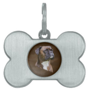 Boxer Dog Ölgemälde Porträt Tiermarke