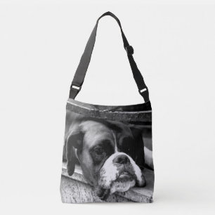 Boxer Dog On Windows bagcbccn Tragetaschen Mit Langen Trägern
