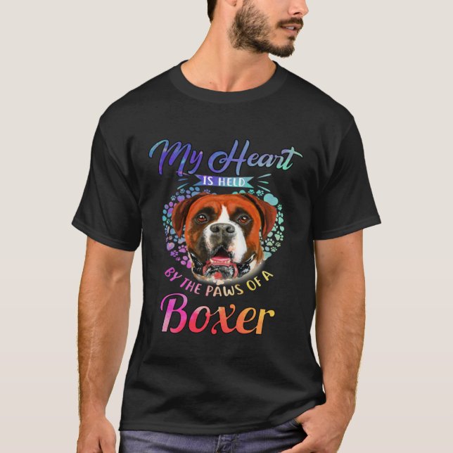 Boxer Dog Owner My Heart Is Held By The Paws Of A  T-Shirt (Vorderseite)