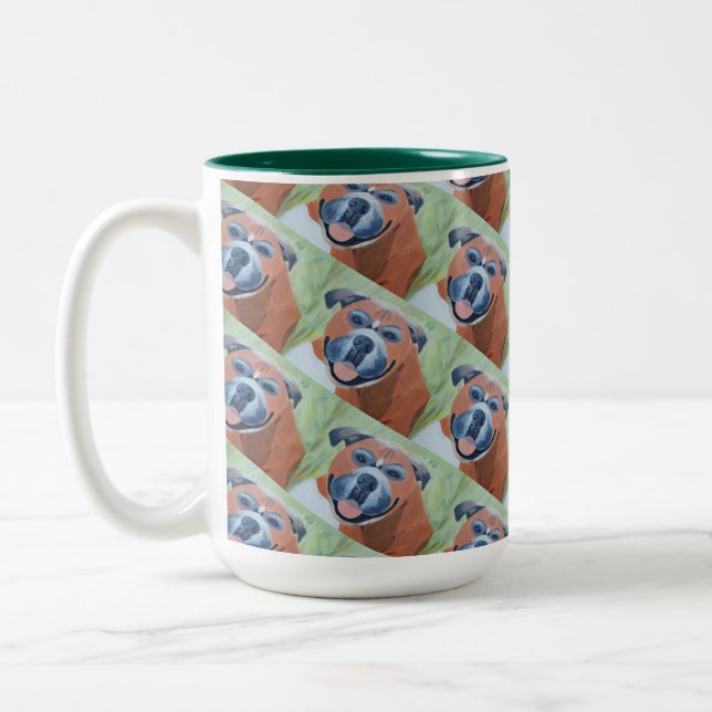 boxer dog pattern mug (Gauche)