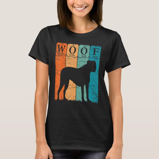 Boxer Dog Periodic Table Elements Dog Lover Woof T-Shirt (Vorderseite)