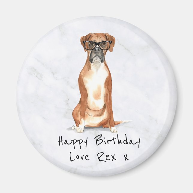 Boxer Dog Personalisiert Magnet (Vorne)