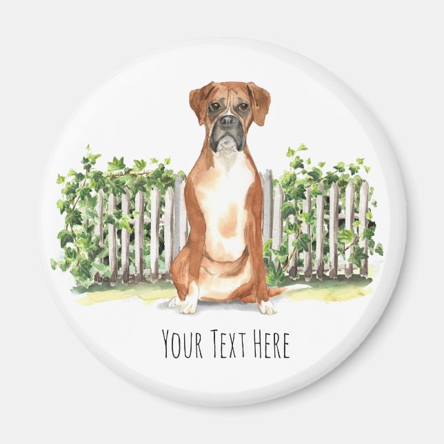 Boxer Dog Personalisiert Magnet (Vorne)