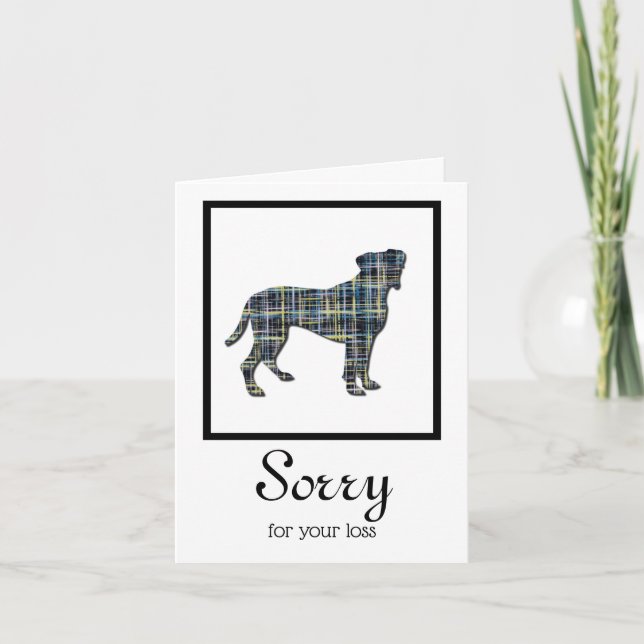 Boxer Dog Pet Sympathy Card Karte (Vorderseite)