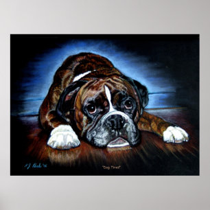 Boxer Dog Print, Poster