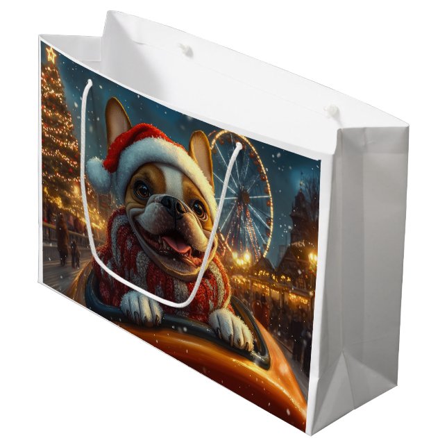 Boxer Dog Roller Untersetzer Weihnachten Große Geschenktüte (Vorderseite Schrägansicht)