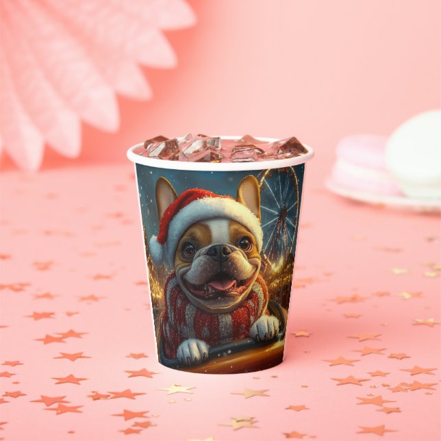 Boxer Dog Roller Untersetzer Weihnachten Pappbecher (Insitu)