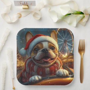 Boxer Dog Roller Untersetzer Weihnachten Pappteller