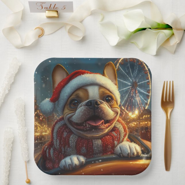 Boxer Dog Roller Untersetzer Weihnachten Pappteller (Hochzeit)