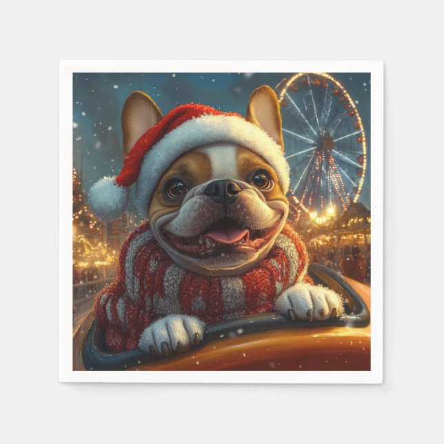 Boxer Dog Roller Untersetzer Weihnachten Serviette (Vorderseite)