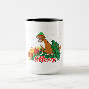 Boxer Dog sagt frohe Weihnachts-Hund Lover Geschen Tasse