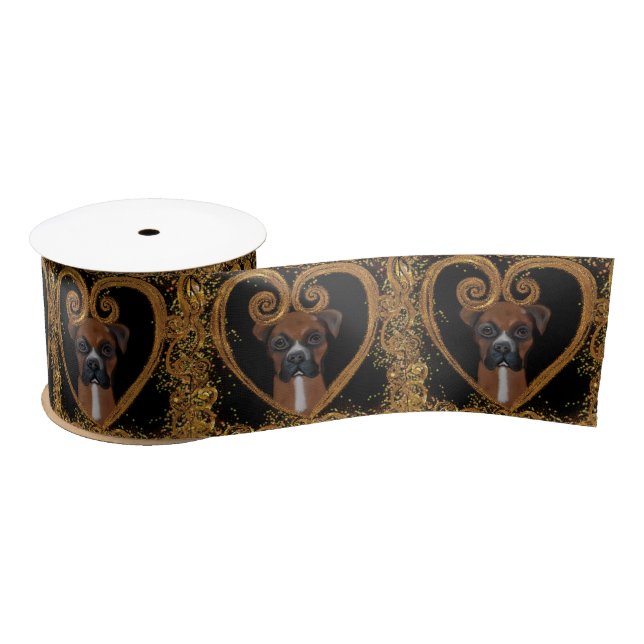 BOXER DOG SATINBAND (Spule)